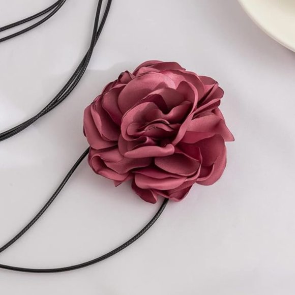 ♥ZARA Rose Necklace Chocker ♥ - Picture 5 of 6